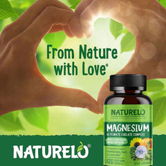 Naturelo magnesium with added vegetables seeds supplement - natural source of magnesium and essential nutrients for overall h