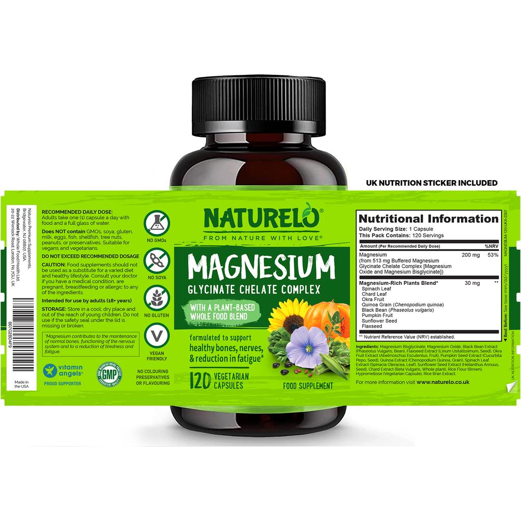 NATURELO Magnesium Complex (Bisglycinate & Oxide), image 17
