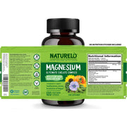 Naturelo Magnesium with Added Vegetables Seeds - Bone Health & Energy Support Supplement