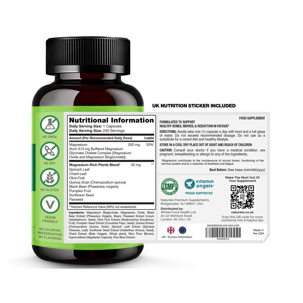 NATURELO Magnesium Complex (Bisglycinate & Oxide), image 8