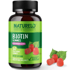 NATURELO® United Kingdom Health and Beauty Biotin Gummies Supplement