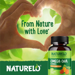 NATURELO® United Kingdom Health and Beauty Omega + DHA Gummies