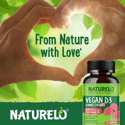 NATURELO® United Kingdom Health and Beauty Whole Food Vitamin D3 Gummies for Kids