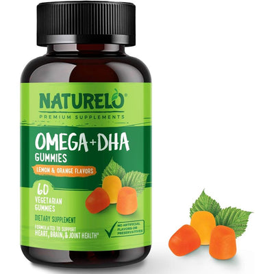 Naturelo Omega DHA Gummies: Supports Brain Health, Omega-3 Supplement, Vegan, Delicious & Chewy - Image 1.