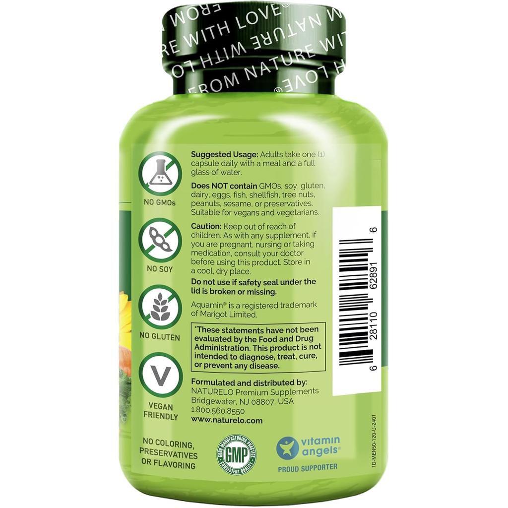 NATURELO Men's 50+ Daily Essentials Multivitamin, image 12