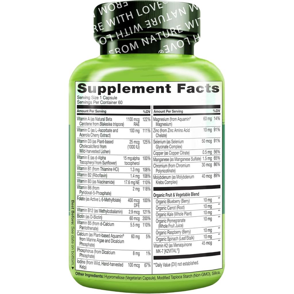 NATURELO Men's 50+ Daily Essentials Multivitamin, image 3