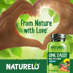 Naturelo One Daily Multivitamin for Men 50+ with Plant-Based Vitamins, Bioactive Minerals, and Whole Food Nutrition - 60 Caps