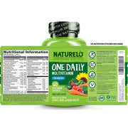 Naturelo one daily multivitamin for men over 50 with natural vitamins, extra biotin & D3 - Complete nutrition for men's healt