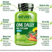 Naturelo One Daily Multivitamin for Men - Energy, Immunity & Muscle Support - Natural Vitamins & Fruit Extracts