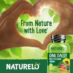 Naturelo One Daily Multivitamin for Men with Natural Vitamins and Fruit Extracts - Complete Men's Nutrition in One Capsule.