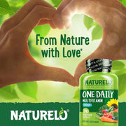 Naturelo one daily multivitamin for men with natural vitamins and fruit extracts - Complete men's health support for energy a