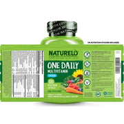 Naturelo One Daily Multivitamin for Men with Natural Vitamins & Fruit Extracts - Energy, Immunity & Muscle Support