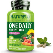 Naturelo One Daily Multivitamin for Women 50+ with Fruit Extracts, Iron-Free - Complete Nutrition for Mature Women.