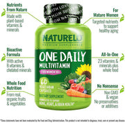 Naturelo One Daily Multivitamin for Women 50+ with Fruit Extracts - Iron-Free Formula for Vitality & Wellness