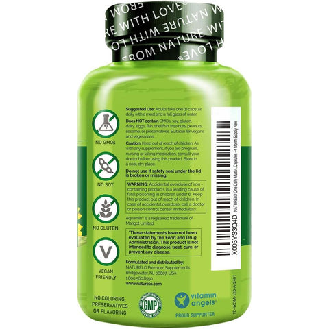 Naturelo One Daily Multivitamin for Women - Essential Natural Vitamins for Energy, Nervous System, Bones, Heart & Skin