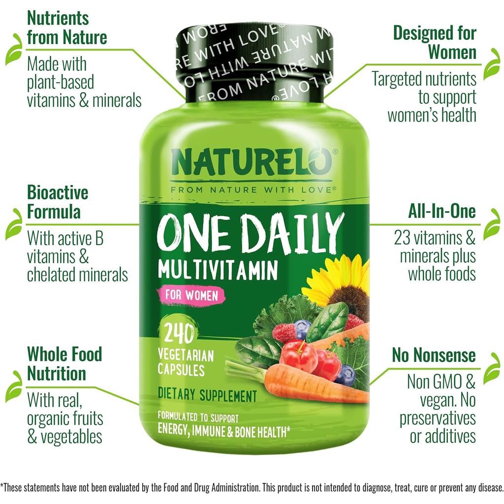 NATURELO Women's Daily Essentials Multivitamin, image 13