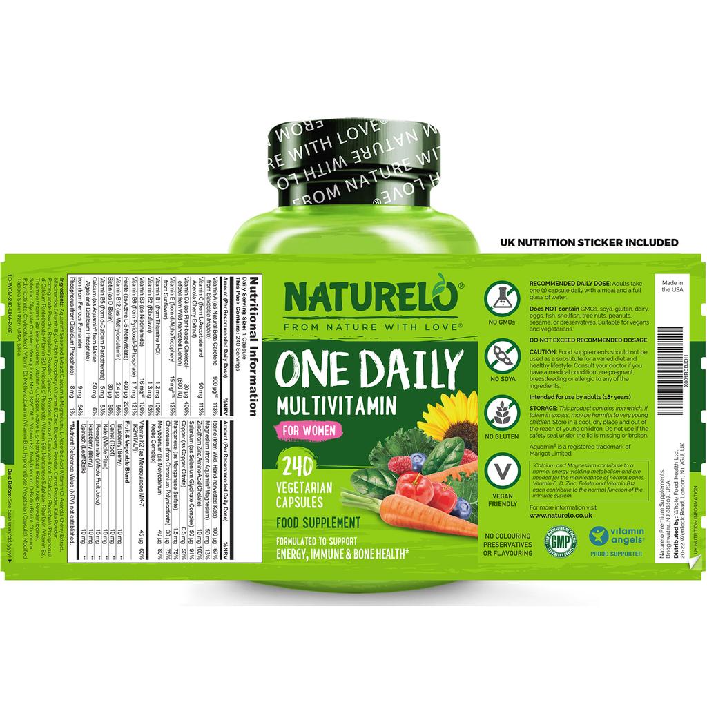 NATURELO Women's Daily Essentials Multivitamin, image 17