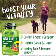 Naturelo One Daily Multivitamin for Women - Natural Ingredients for Energy, Heart & Bone Health