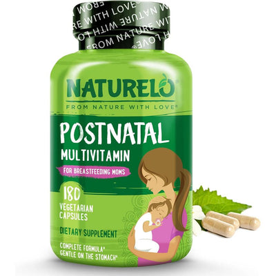 Naturelo Postnatal Whole Food Multivitamin for New Mums - Natural Vitamins & Herbs, Immune Support & Energy Boost