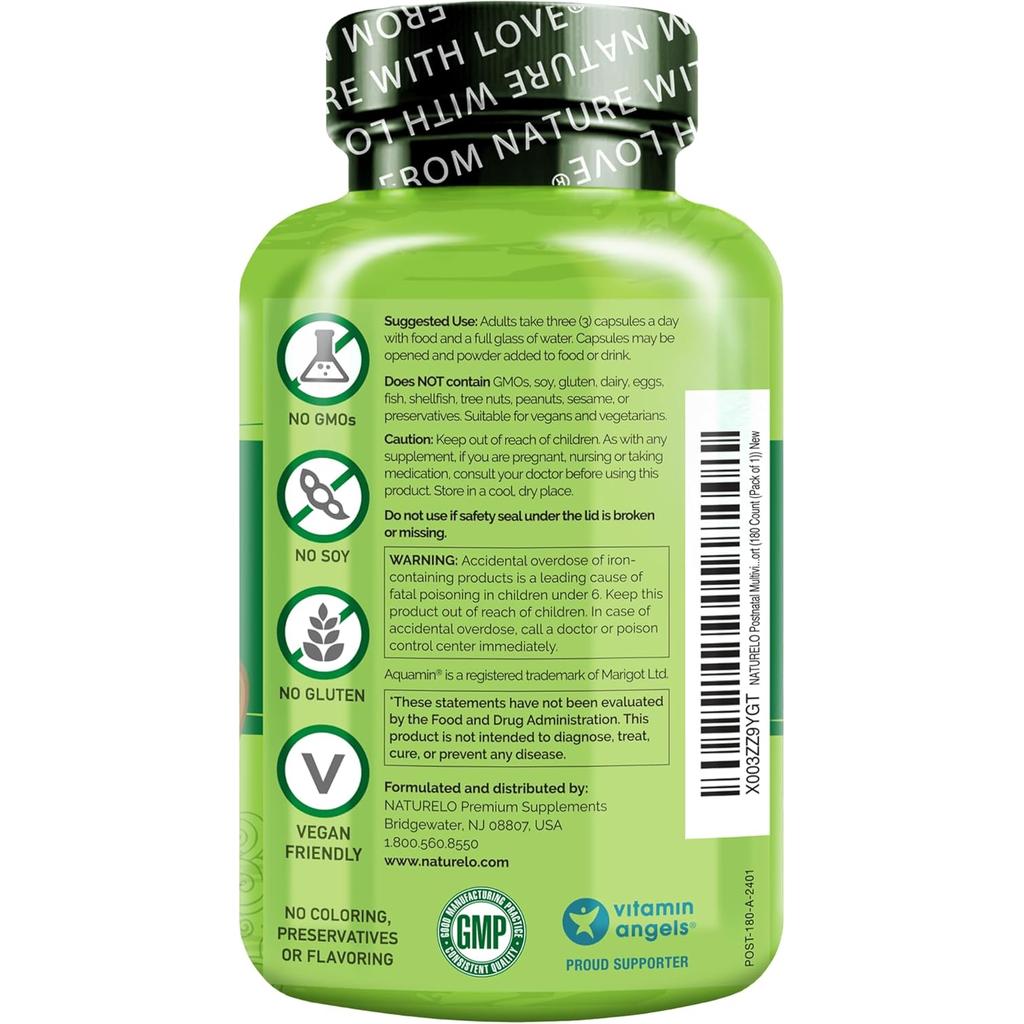 NATURELO Postnatal Multivitamin with Herbs, image 2