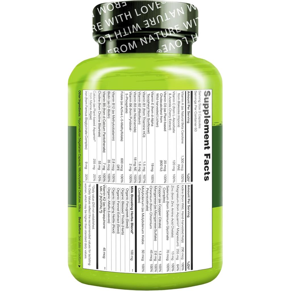 NATURELO Postnatal Multivitamin with Herbs, image 3