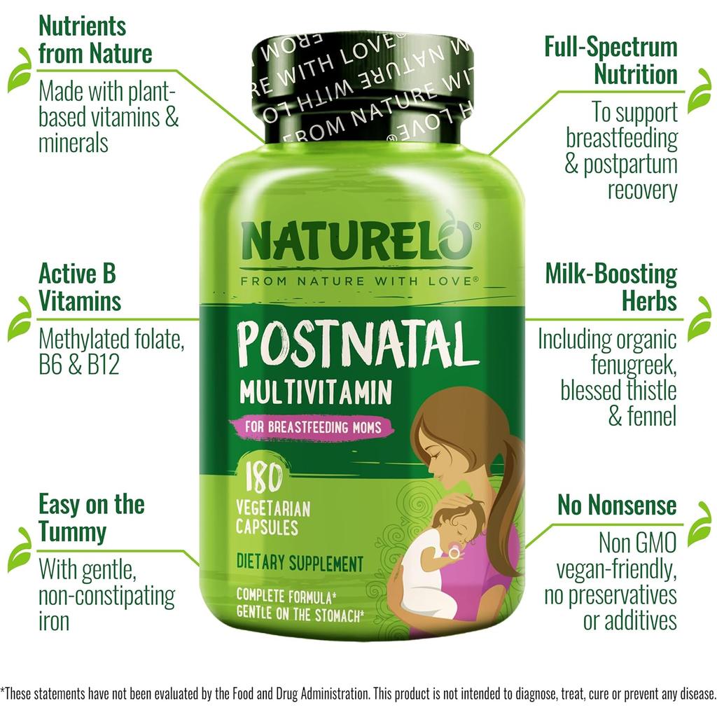 NATURELO Postnatal Multivitamin with Herbs, image 4