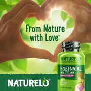 Naturelo Postnatal Whole Food Multivitamin for New Mums - Natural Vitamins & Herbs, Immune Support, Energy Boost