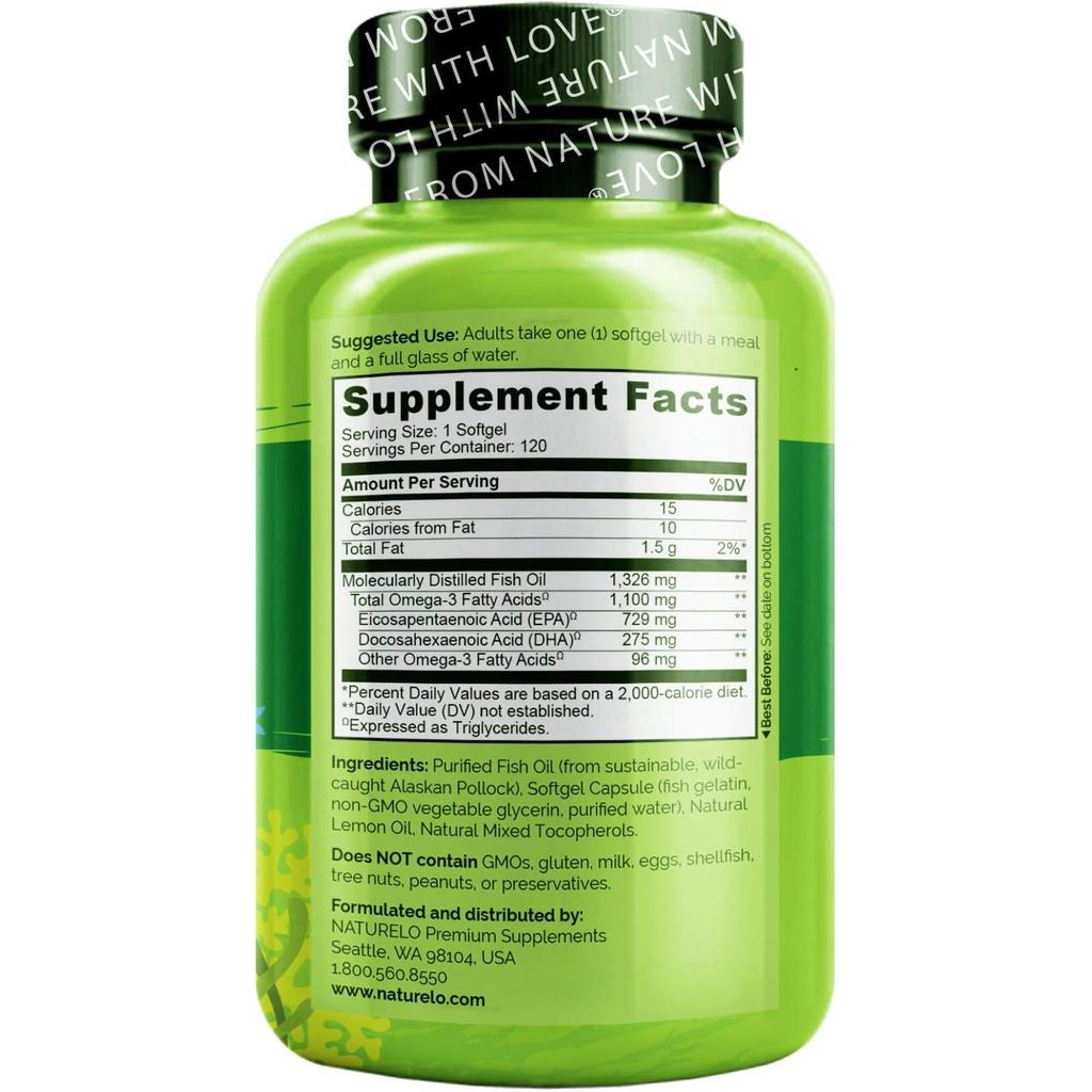 NATURELO Omega-3 Fish Oil, image 12