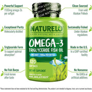 Naturelo Premium Omega-3 Fish Oil 1100mg Triglyceride One-a-Day - Heart Health, Brain Function, Joint Support | Image 4