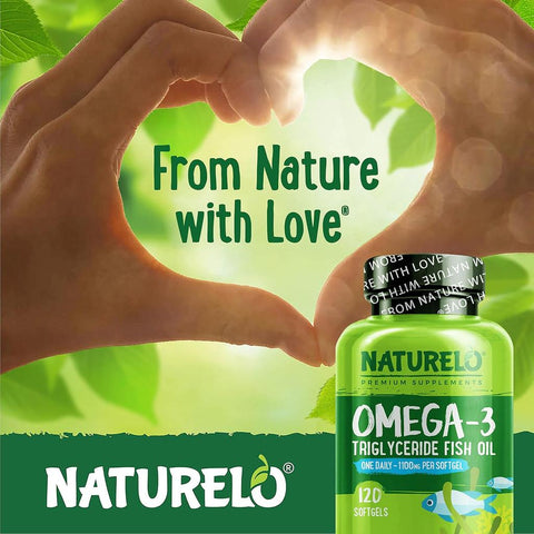 Naturelo Premium Omega-3 Fish Oil 1100 mg Triglyceride - One a Day Supplement for Heart Health and Brain Function - Image 6.