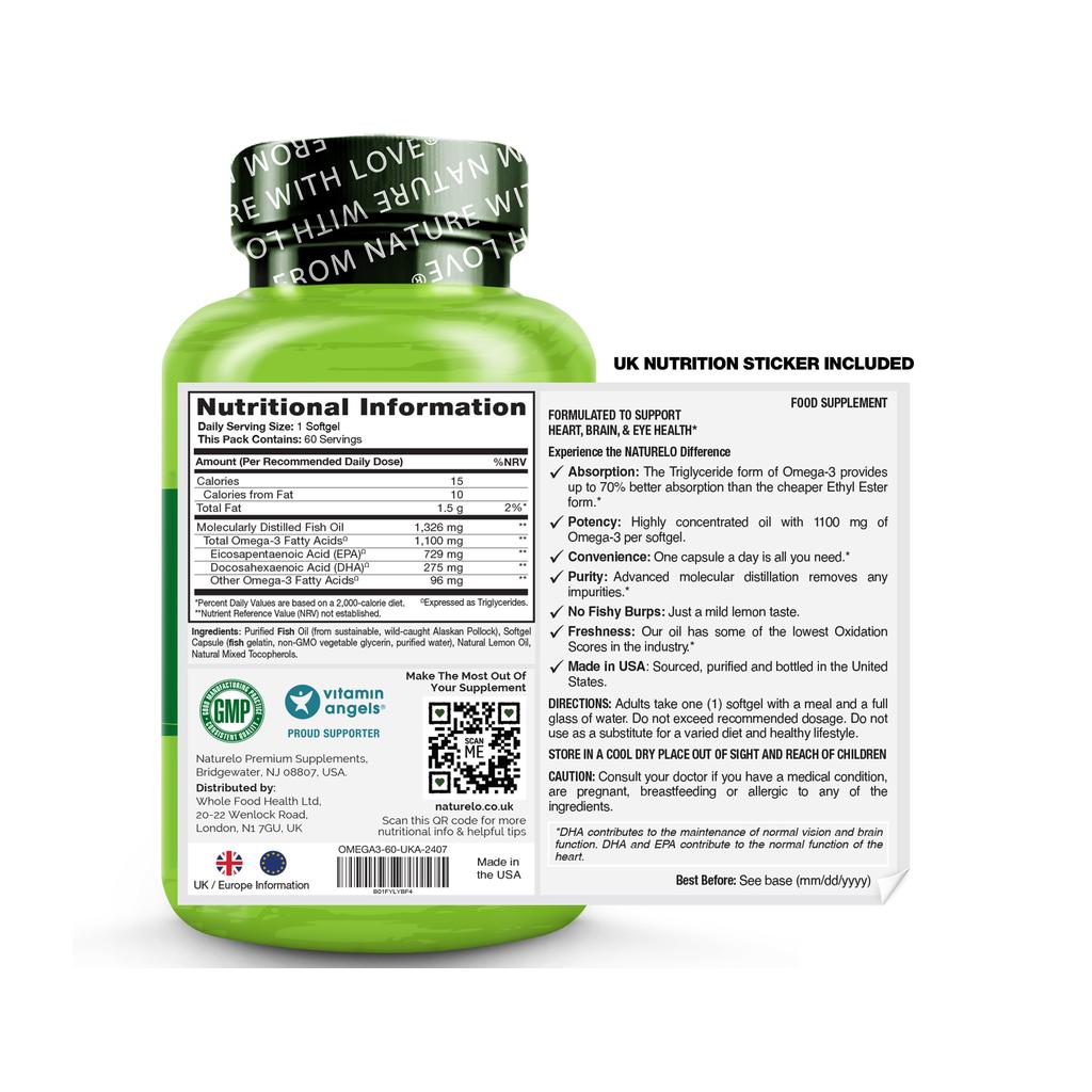 NATURELO Omega-3 Fish Oil, image 8