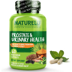 Naturelo Prostate Urinary Health Capsules - Supports Men's Wellness, Bladder Function, Prostate Health - 60 Caps.