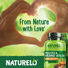 Naturelo Prostate & Urinary Health Capsules - Supports Men's Wellness, Bladder Function, and Urinary Tract Health.