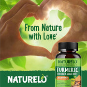 Naturelo Turmeric Curcumin with Ginger, Boswellia & Black Pepper - Joint Support & Anti-Inflammatory Benefits