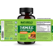 Naturelo Turmeric Curcumin with Ginger, Boswellia & Black Pepper - Joint Support & Anti-Inflammatory Blend