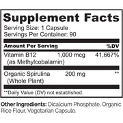 Naturelo Vegan B12 with Spirulina - Energy Boosting Plant-Based Supplement - Immune Support - Image 7