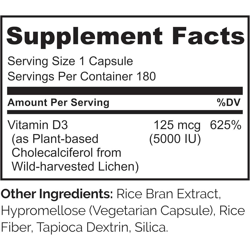 NATURELO Vitamin D3 from Lichen - 5000IU, image 7