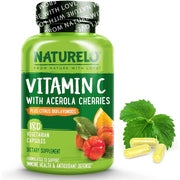 Naturelo Vitamin C with Acerola Cherry & Citrus Bioflavonoids - Immune Support & Antioxidant Boost