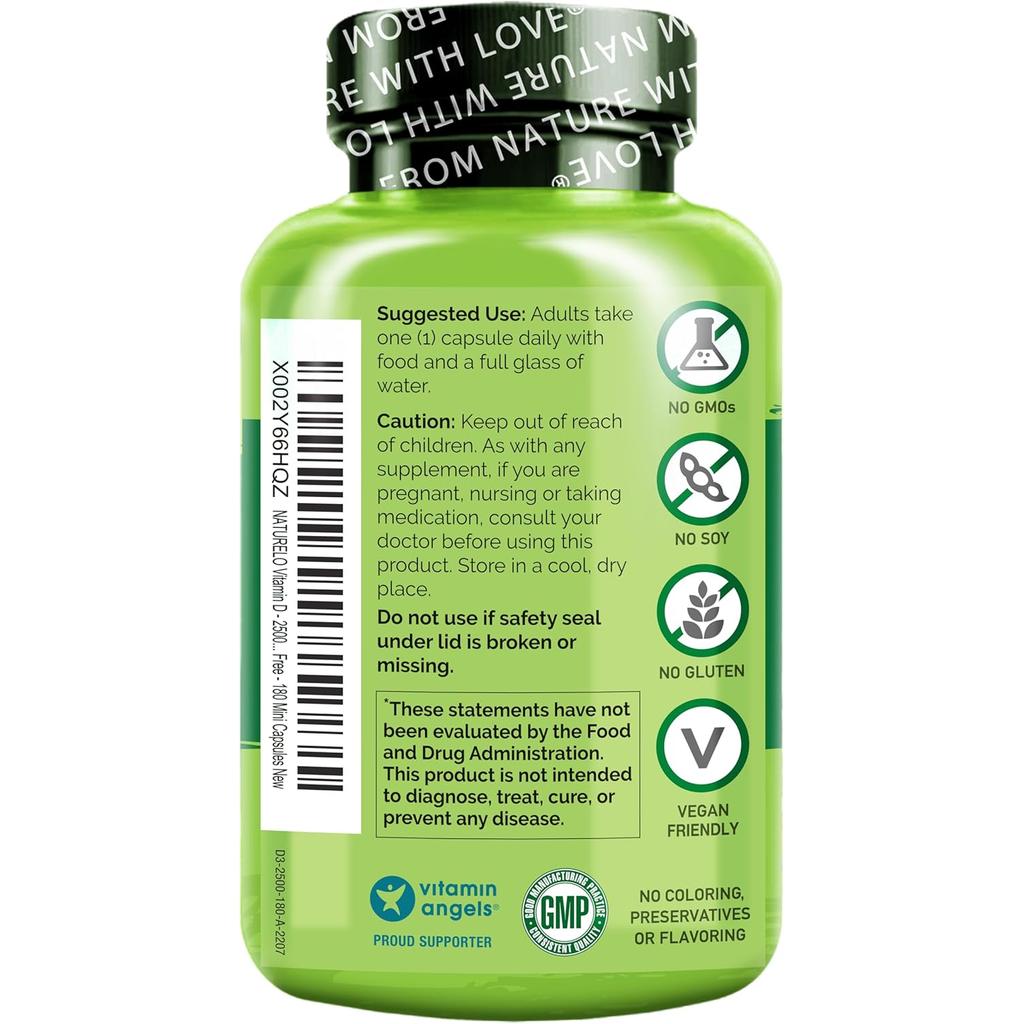 NATURELO Vitamin D3 from Lichen - 2500IU, image 2