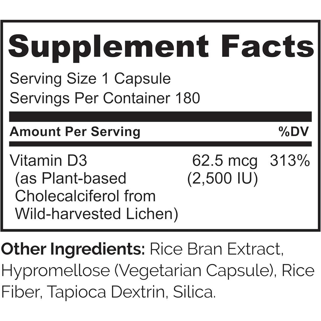 NATURELO Vitamin D3 from Lichen - 2500IU, image 7
