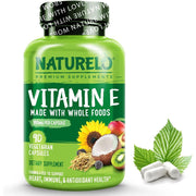 Naturelo Vitamin E with Mixed Tocopherols - Antioxidant Blend from Coconut, Sunflower, Rice Bran - Immune Support Supplement