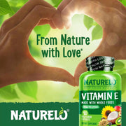 Naturelo Vitamin E with Mixed Tocopherols from Coconut, Sunflower & Rice Bran - Antioxidant Supplement for Health & Wellness