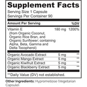 Naturelo Vitamin E with Mixed Tocopherols from Coconut, Sunflower, Rice Bran - Antioxidant Support Supplement