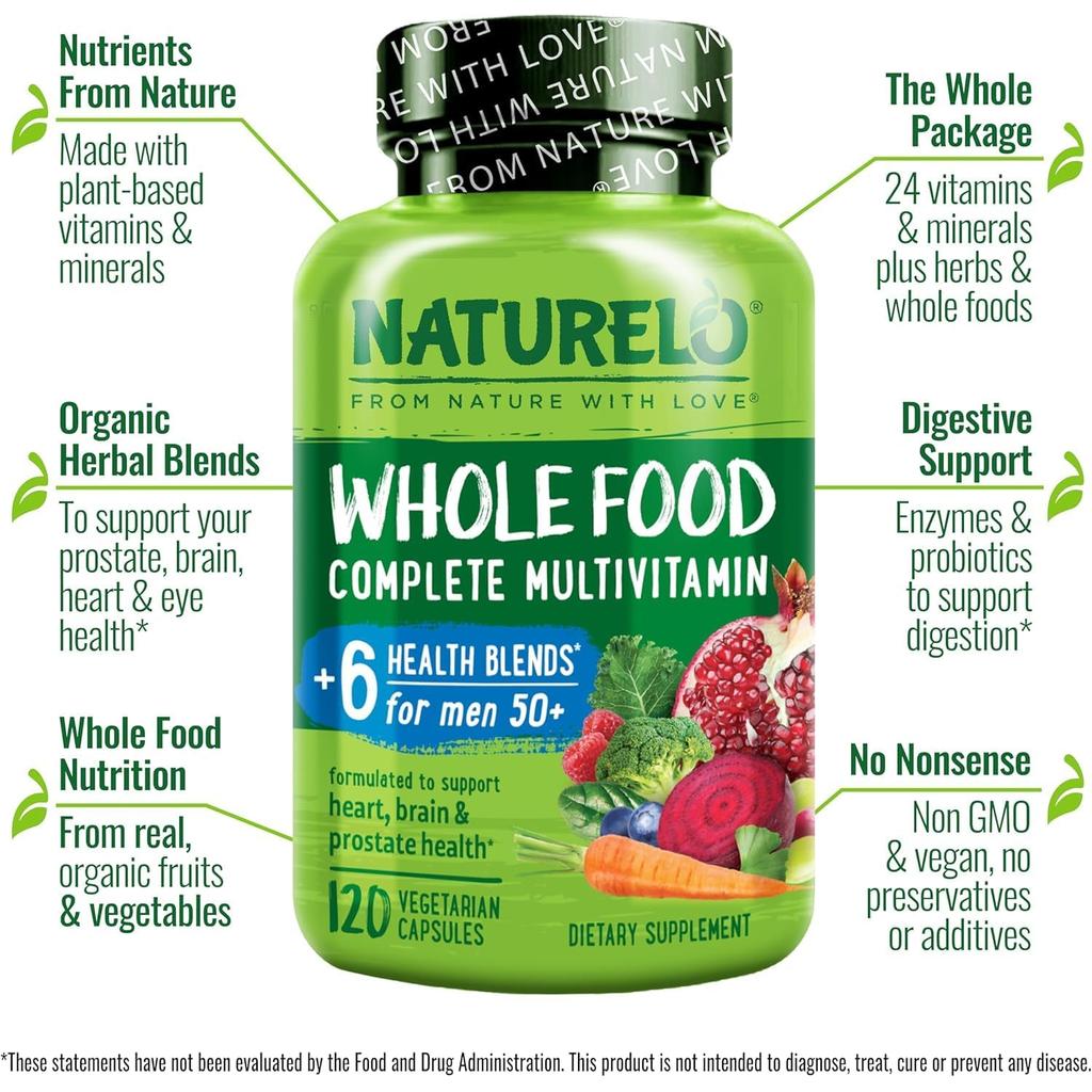 NATURELO Men's 50+ Complete Multivitamin, image 14