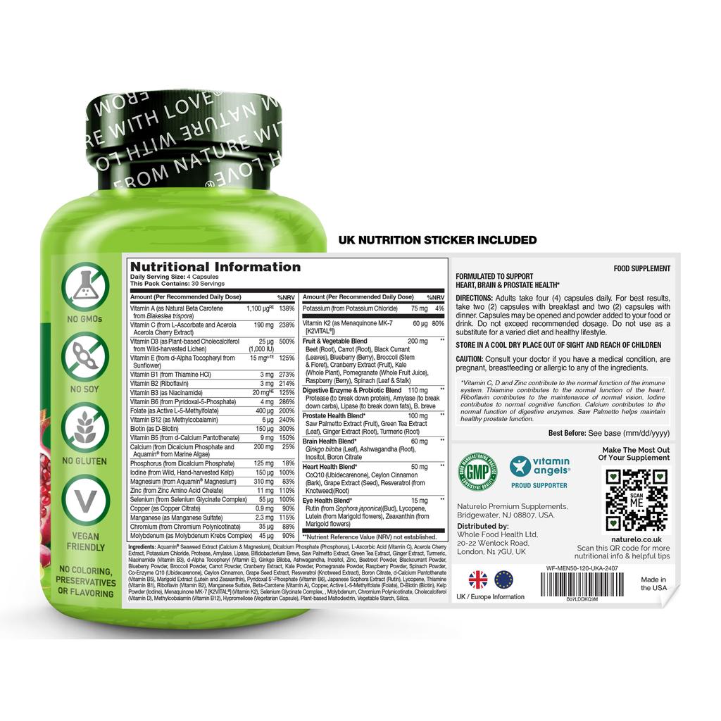 NATURELO Men's 50+ Complete Multivitamin, image 17