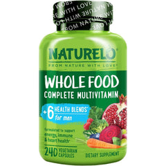 Naturelo Whole Food Multivitamin for Men with Natural Vitamins, Fruit & Herbal Health Blends - Supports Energy, Immunity & Ov