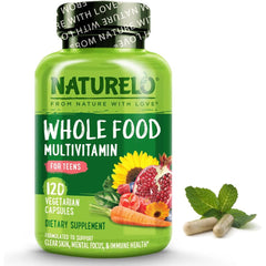 Naturelo Whole Food Multivitamin for Teens with Natural Vitamins & Minerals - Complete Teen Nutrition Supplement