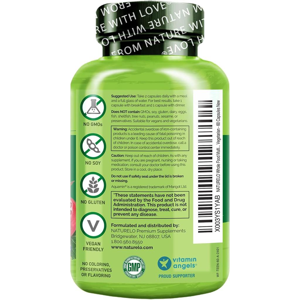 NATURELO Teen Complete Multivitamin with Iron, image 3