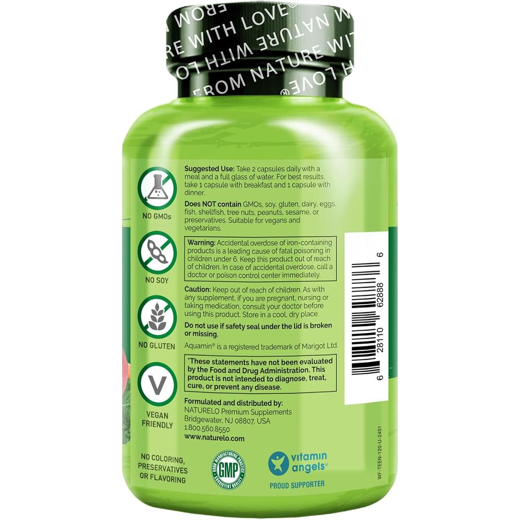 NATURELO Teen Complete Multivitamin with Iron, image 22