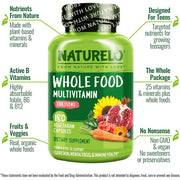 Naturelo Whole Food Multivitamin for Teens - Natural Vitamins & Minerals Blend for Health & Energy - Teenage Wellness Support